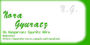 nora gyuratz business card