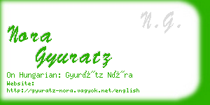 nora gyuratz business card